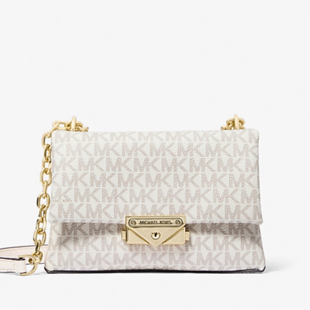 Michael Kors Beige Monogram Crossbody Bag